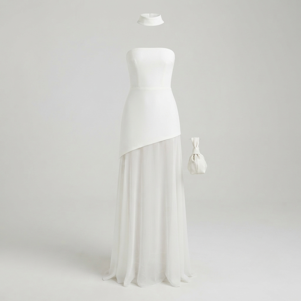Rosalyn - Women's Asymmetrical Maxi Dress - photo 2