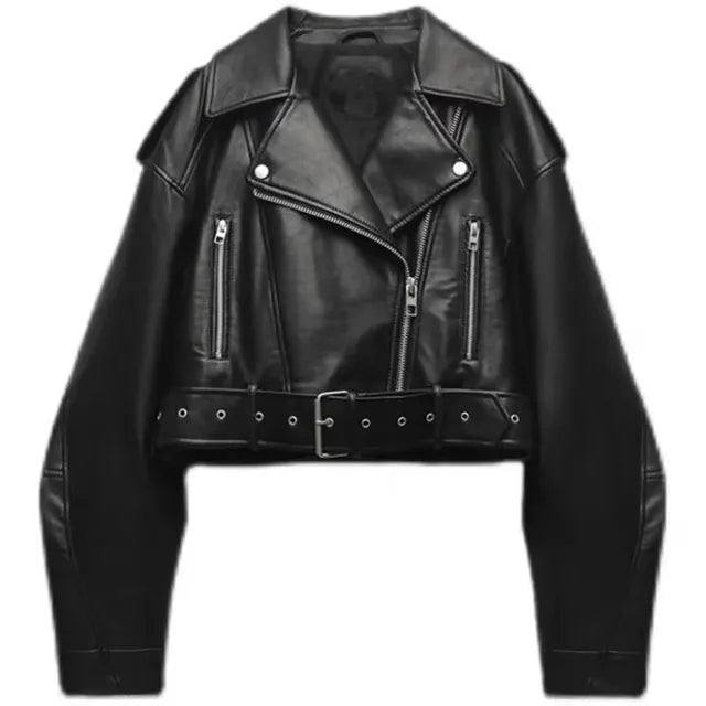 Danica - Women's Cropped Biker Jacket - photo 1
