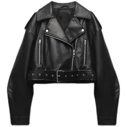 Danica - Women's Cropped Biker Jacket - photo 1