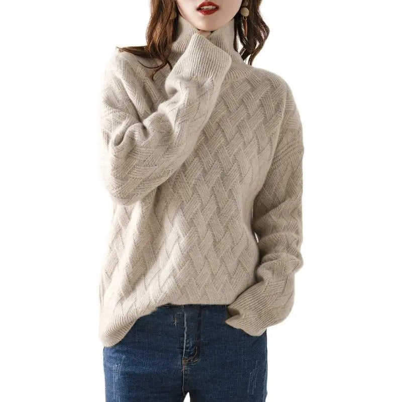 Josephine - Women's Cable Knit Sweater - photo 3