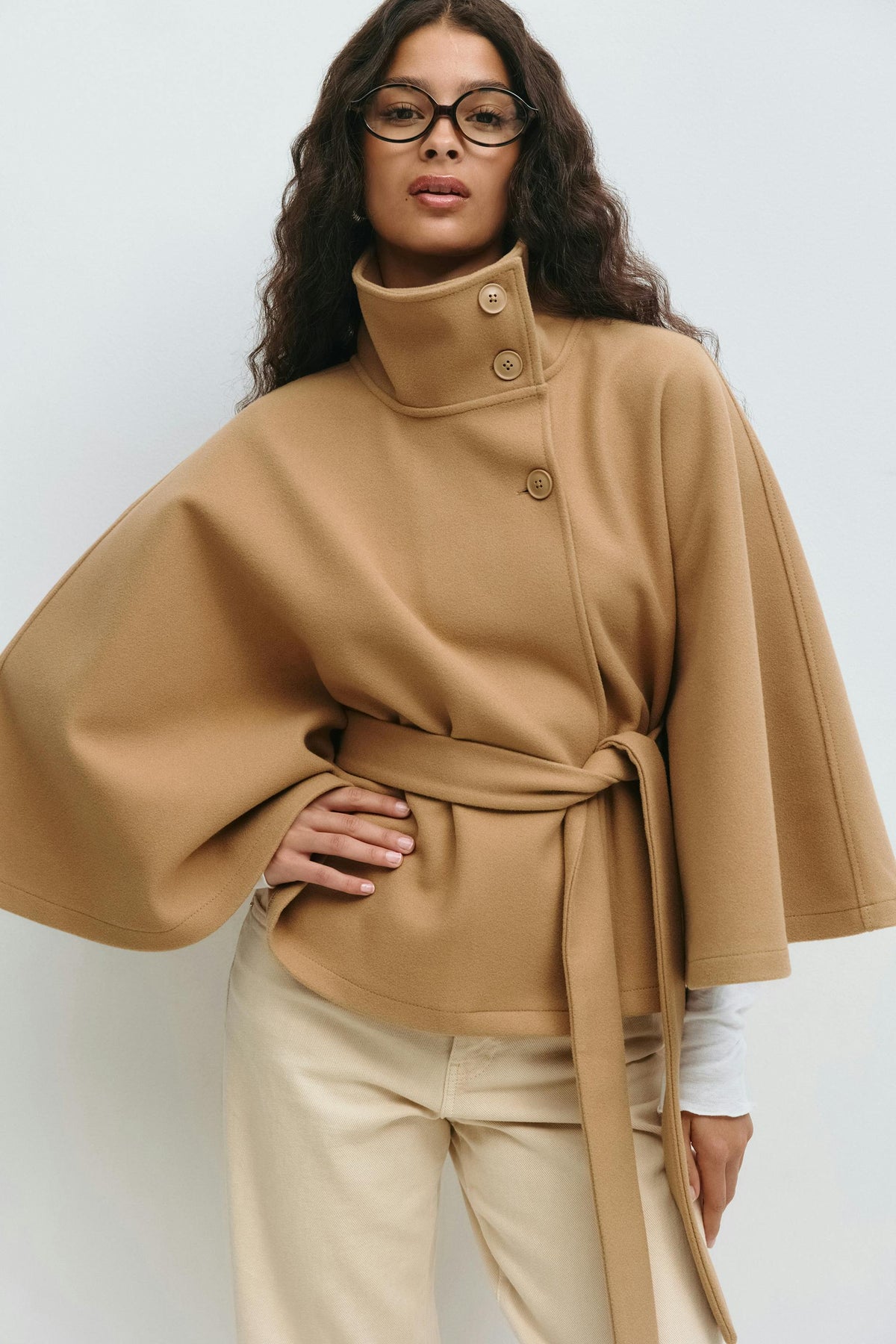 Zara - Women's Cape Coat - photo 8