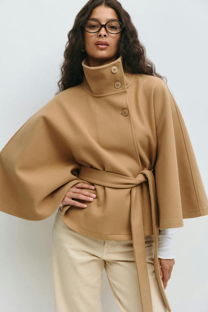 Zara - Women's Cape Coat - photo 8