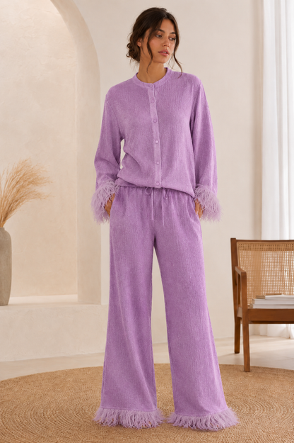 Perrine - Women's Feather Two-Piece Set - photo 5