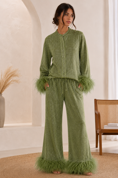 Perrine - Women's Feather Two-Piece Set - photo 6