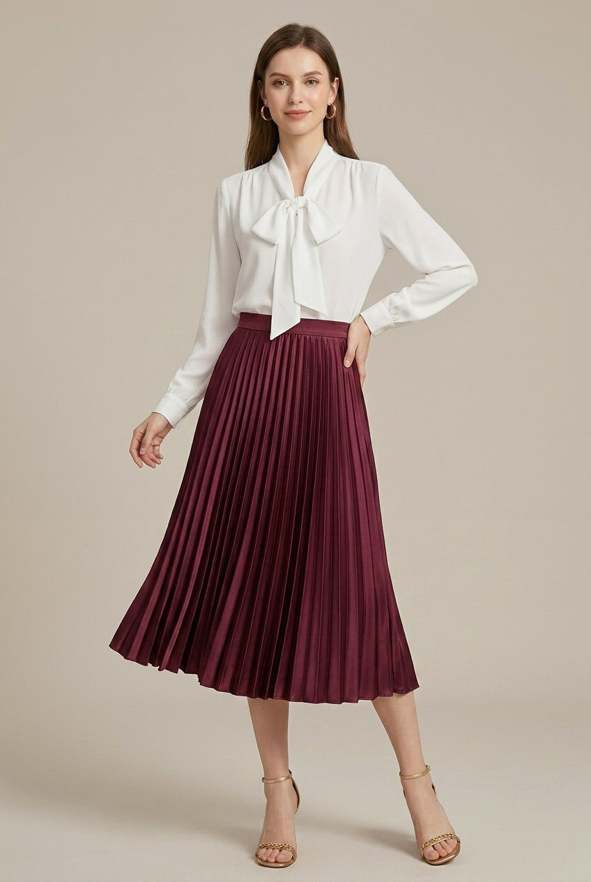 Linnea - Women's Pleated Midi Skirt - photo 5