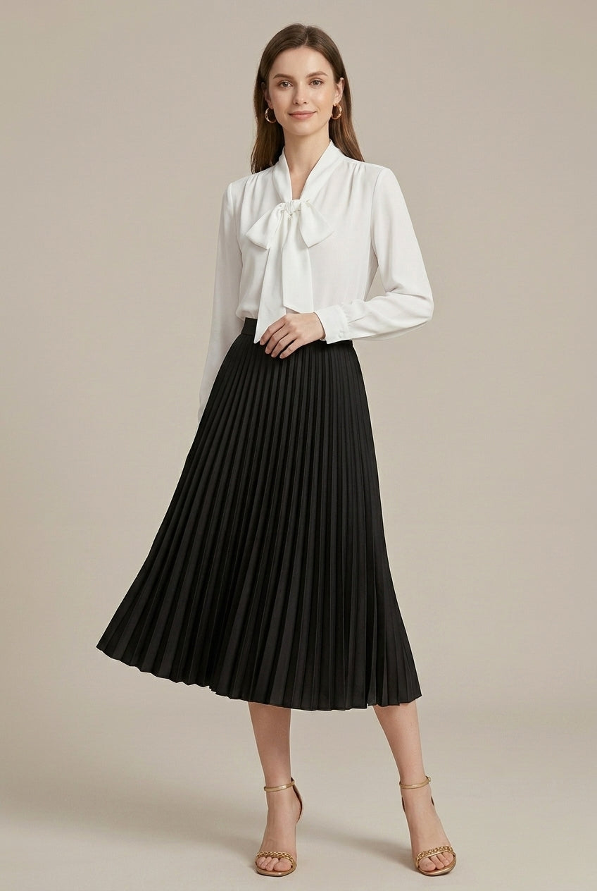 Linnea - Women's Pleated Midi Skirt - photo 6