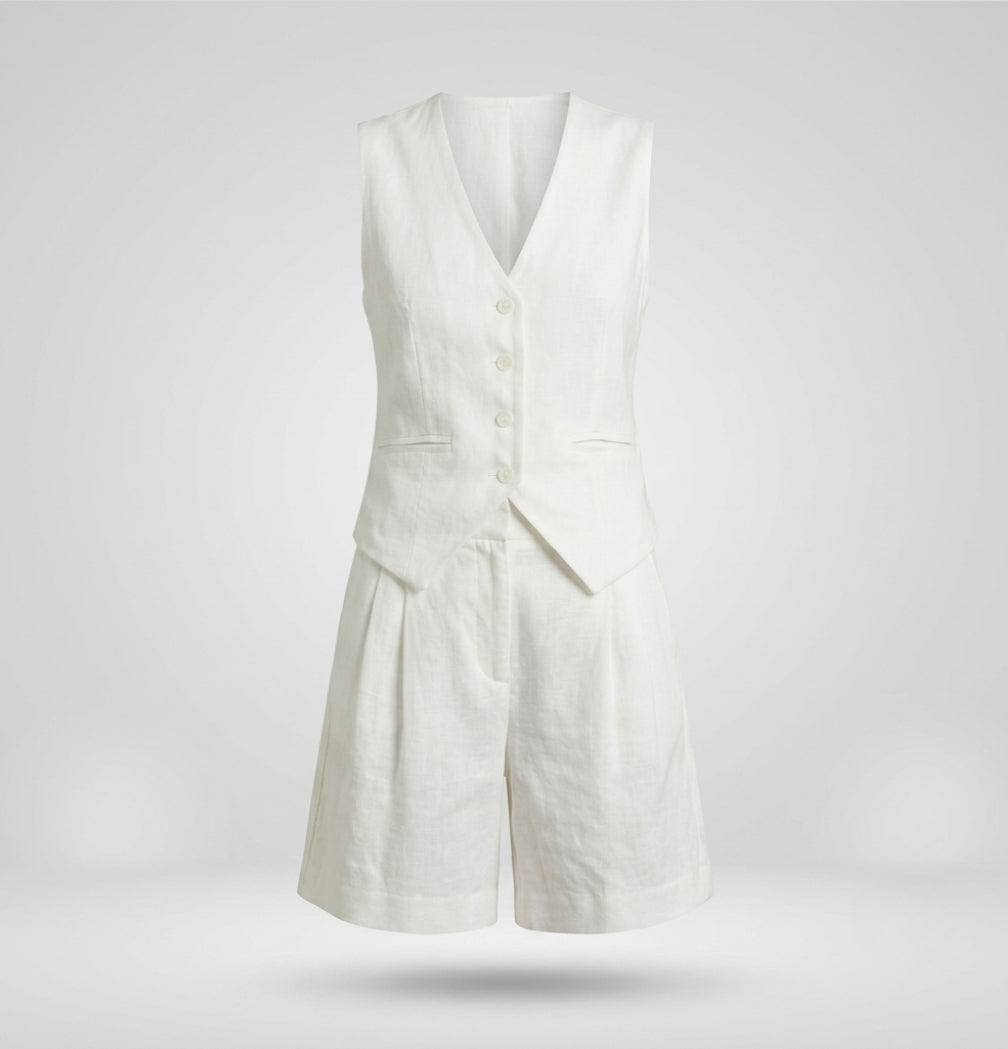 Yolande - Women's Tailored Linen-Look Jacket - photo 2
