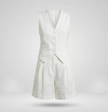 Yolande - Women's Tailored Linen-Look Jacket - photo 2