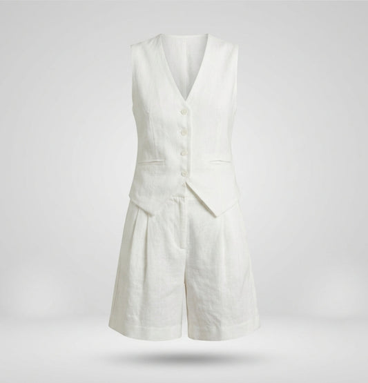Yolande - Women's Tailored Linen-Look Jacket - photo 2