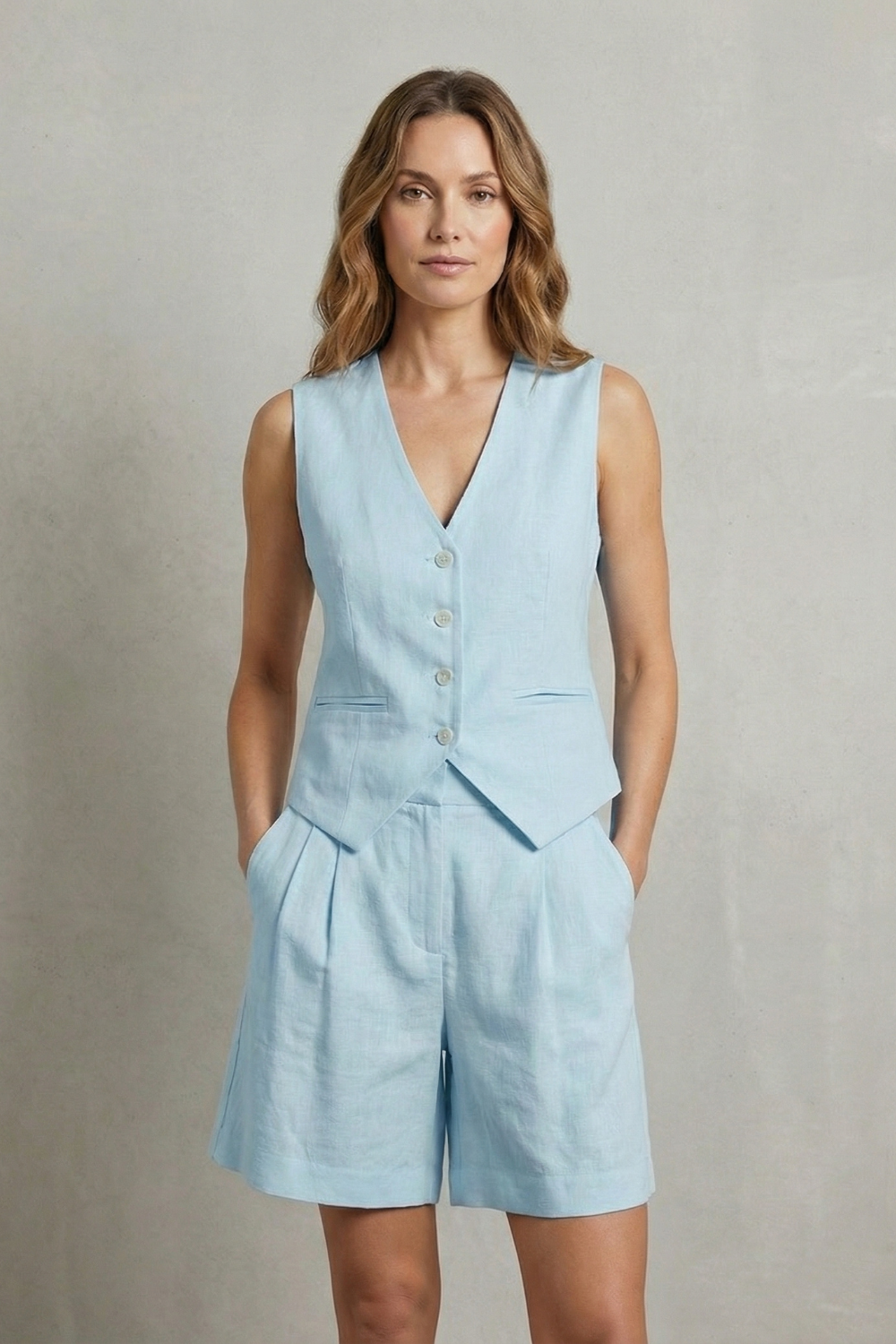 Yolande - Women's Tailored Linen-Look Jacket - photo 6