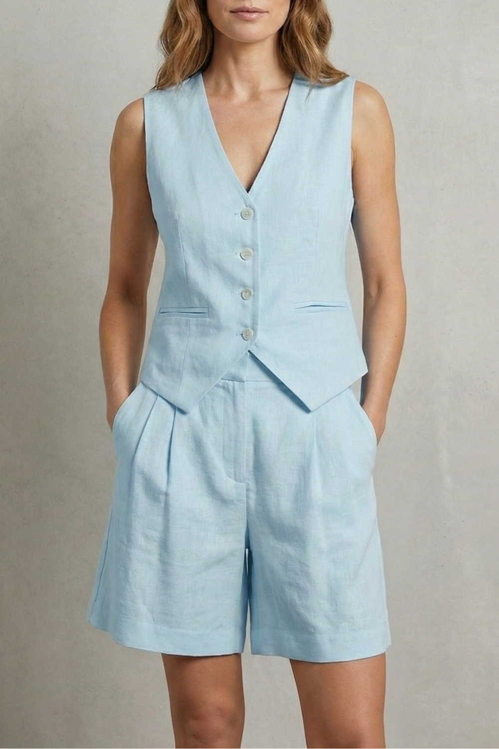 Yolande - Women's Tailored Linen-Look Jacket - photo 7