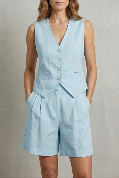Yolande - Women's Tailored Linen-Look Jacket - photo 7