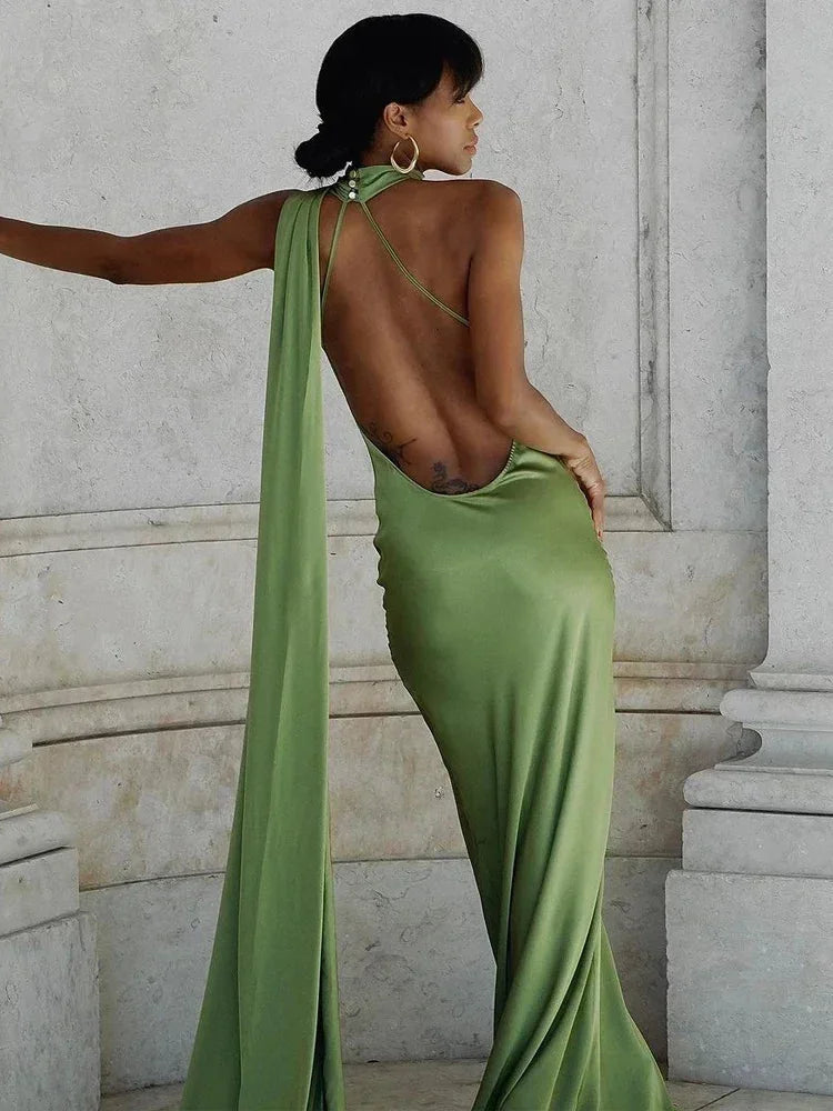 Florentine - Women's One-Shoulder Satin Dress - photo 6