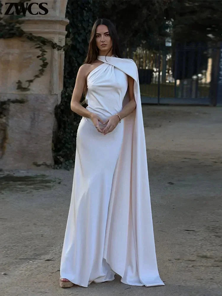 Florentine - Women's One-Shoulder Satin Dress - photo 9