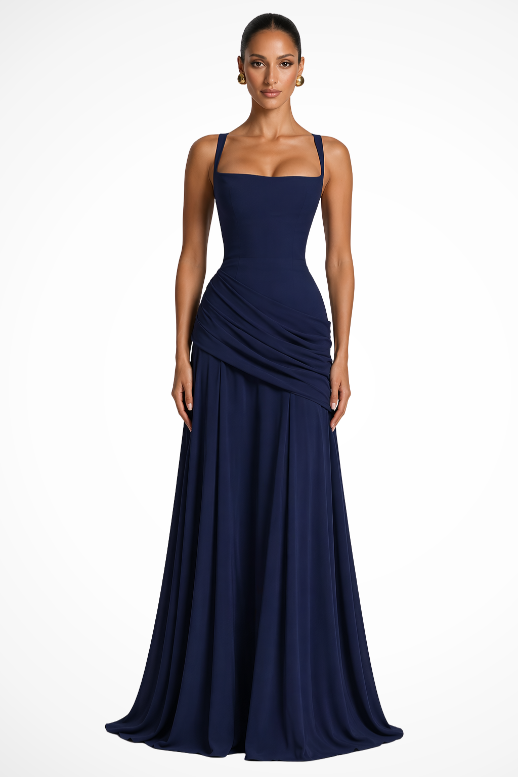 Agnes - Women's Square Neckline Maxi Dress - photo 4