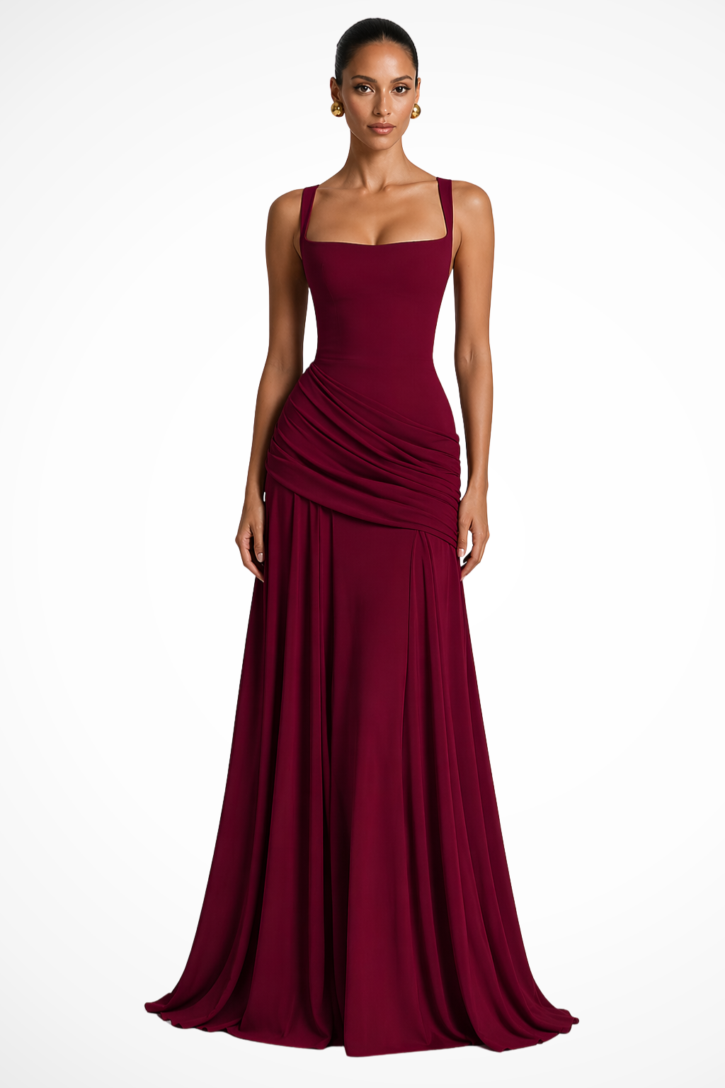 Agnes - Women's Square Neckline Maxi Dress - photo 5