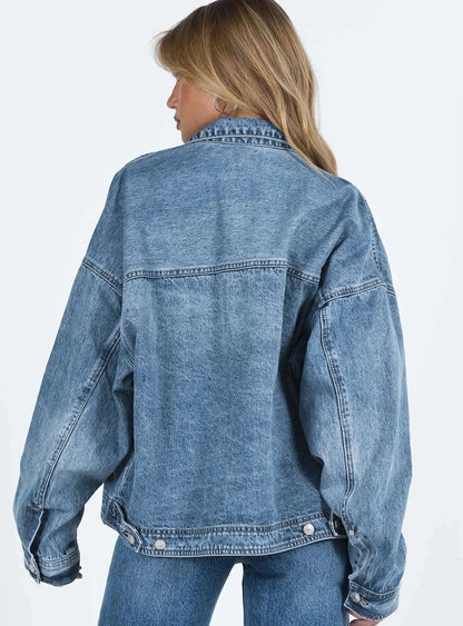 Imogen - Women's Denim Hooded Blazer - photo 5