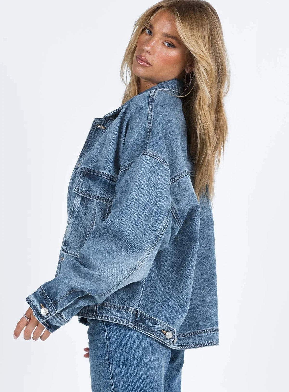 Imogen - Women's Denim Hooded Blazer - photo 4