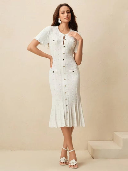 Zora - Women's Midi Knit Dress - photo 6