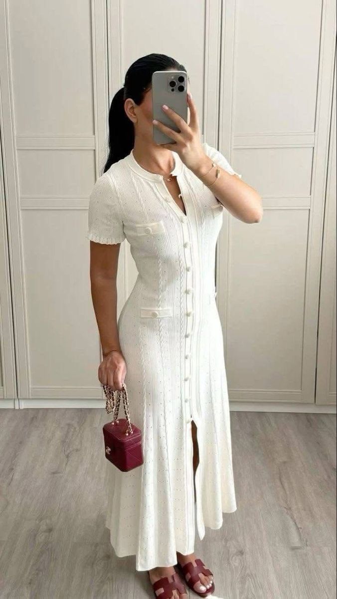 Zora - Women's Midi Knit Dress - photo 8