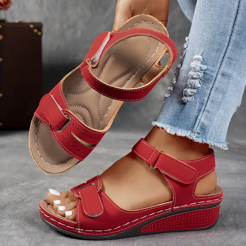 Primrose - Women's Leather Wedge Sandals - photo 10