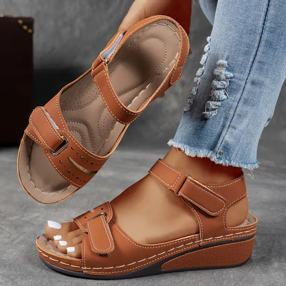 Primrose - Women's Leather Wedge Sandals - photo 12