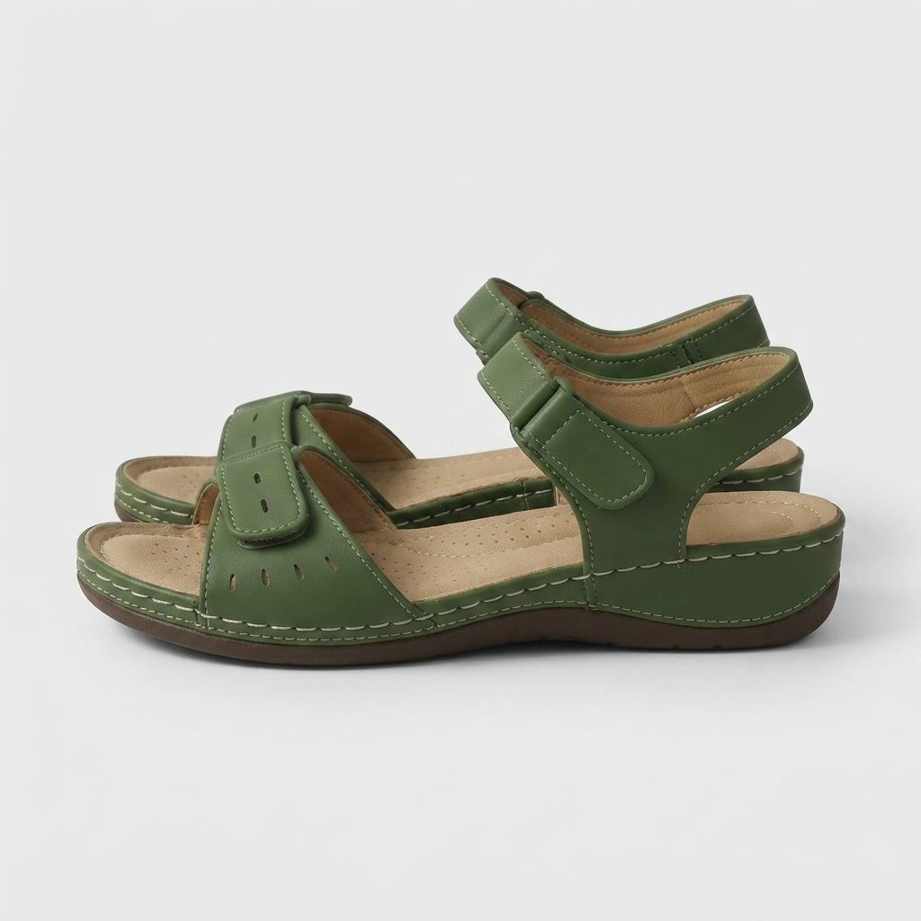 Primrose - Women's Leather Wedge Sandals - photo 2