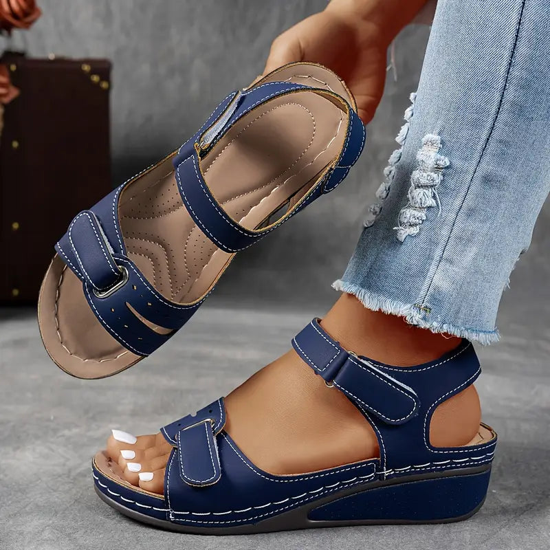 Primrose - Women's Leather Wedge Sandals - photo 6