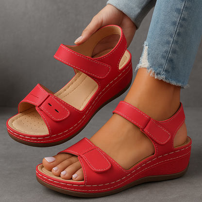 Primrose - Women's Leather Wedge Sandals - photo 9
