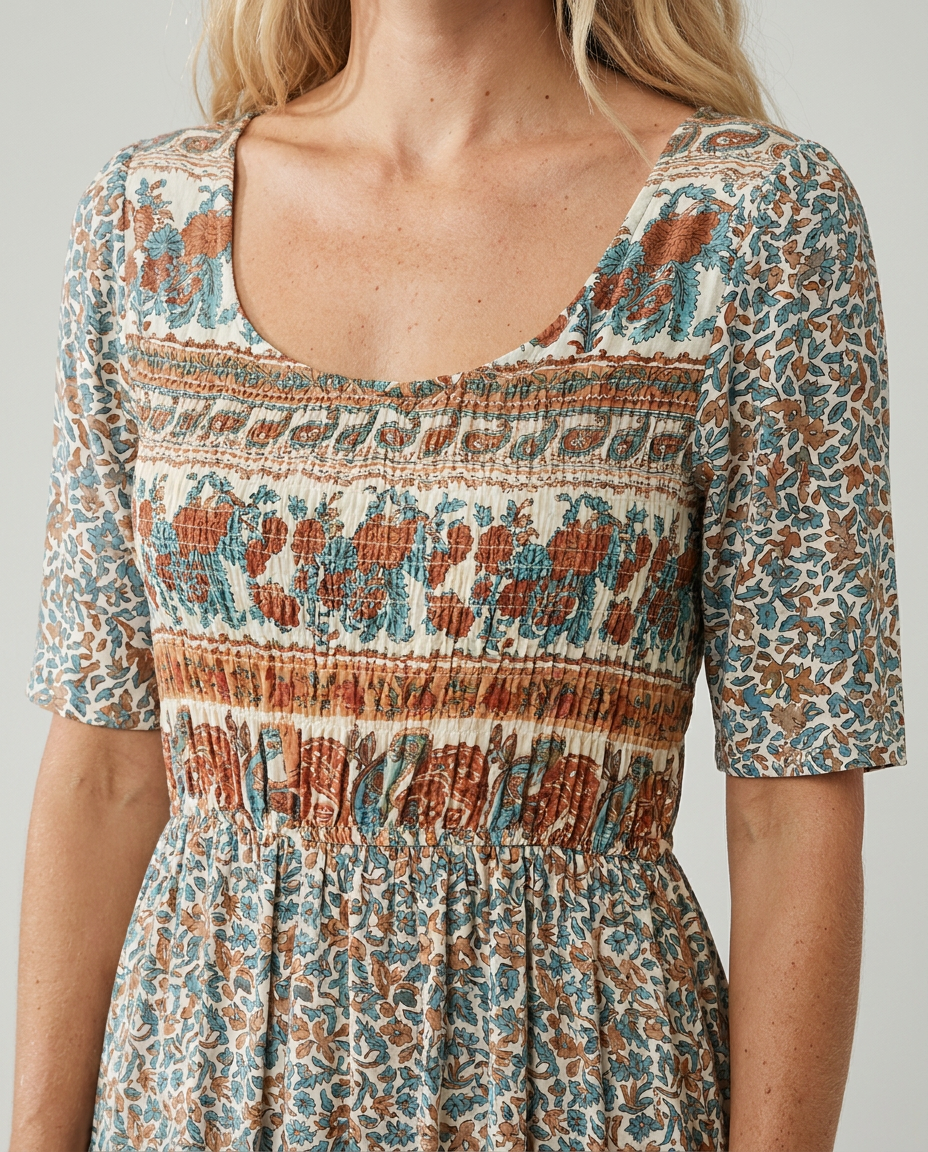 Thea - Women's Midi Boho Dress - photo 5