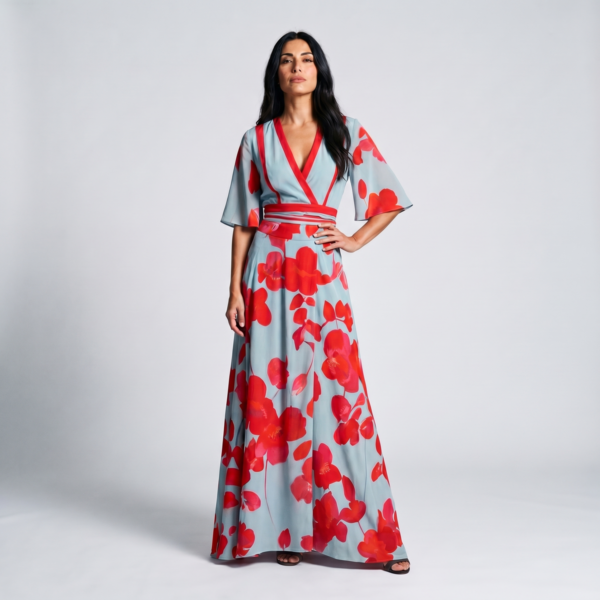 Helene - Women's Wrap Maxi Dress - photo 3