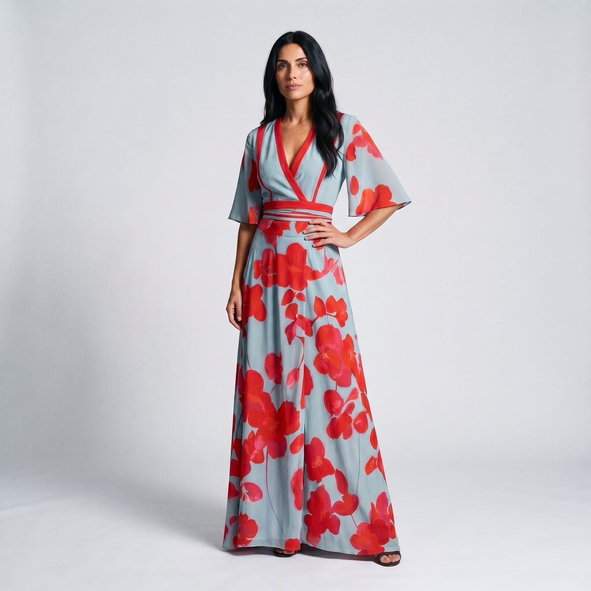 Helene - Women's Wrap Maxi Dress - photo 2
