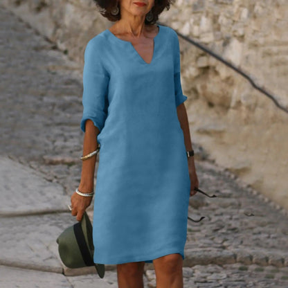 Vera - Women's Midi Linen Dress - photo 13