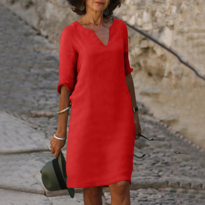 Vera - Women's Midi Linen Dress - photo 9