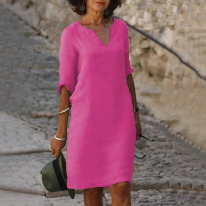 Vera - Women's Midi Linen Dress - photo 8