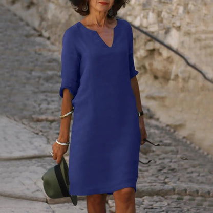 Vera - Women's Midi Linen Dress - photo 12