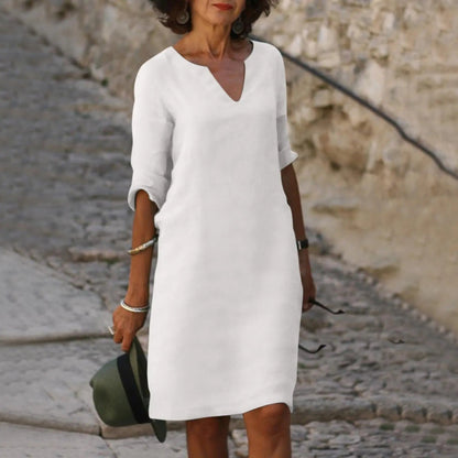 Vera - Women's Midi Linen Dress - photo 10