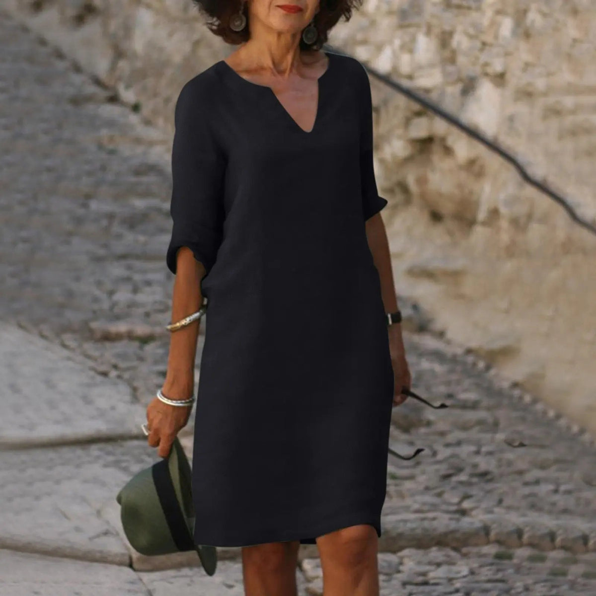 Vera - Women's Midi Linen Dress - photo 2