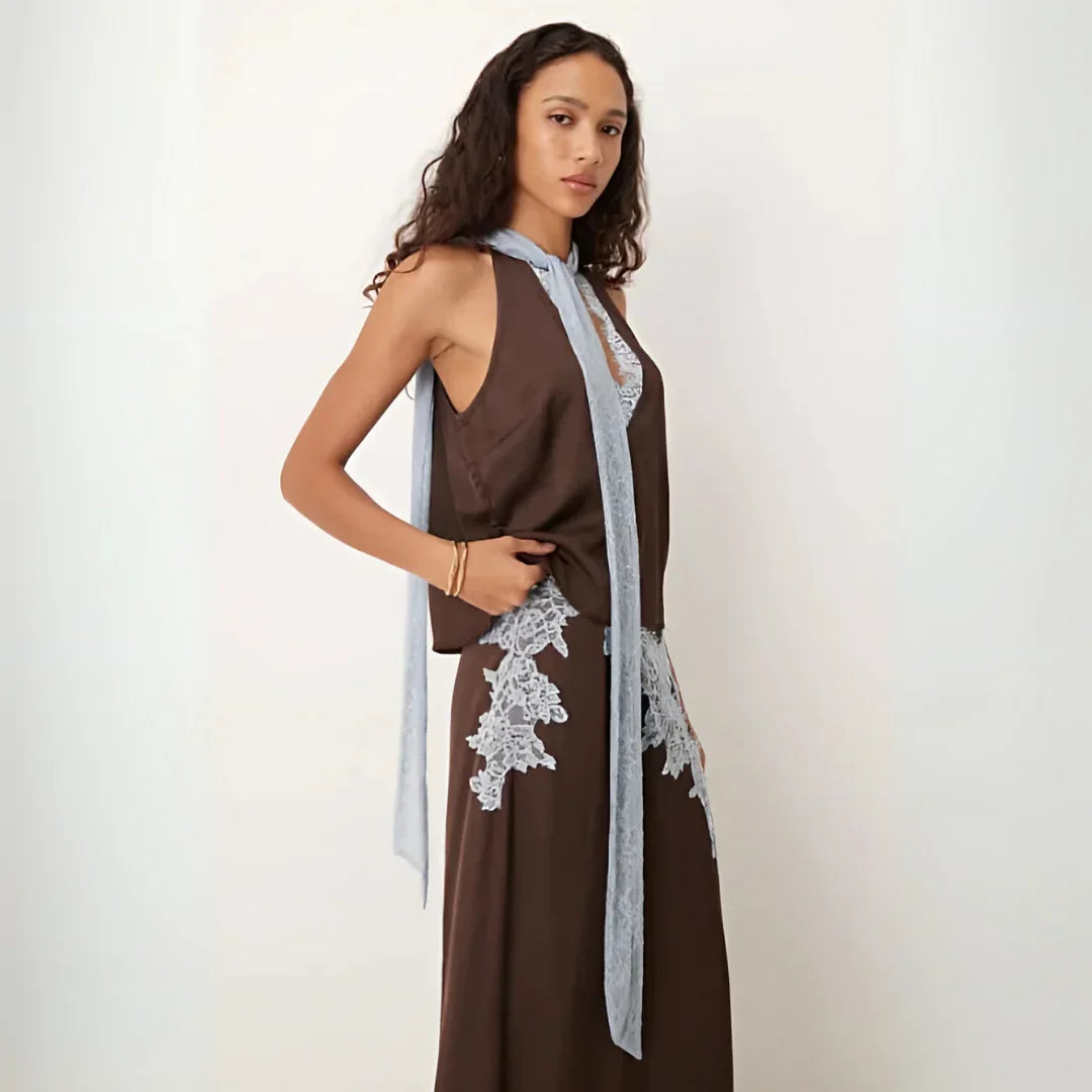 Primrose - Women's Lace Panel Dress - photo 2