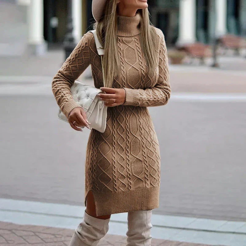 Sidonie - Women's Sweater Midi Dress - photo 1