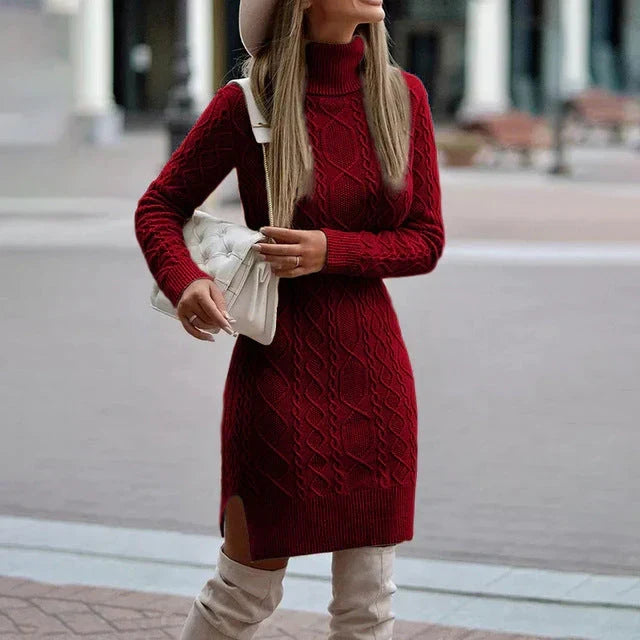 Sidonie - Women's Sweater Midi Dress - photo 4