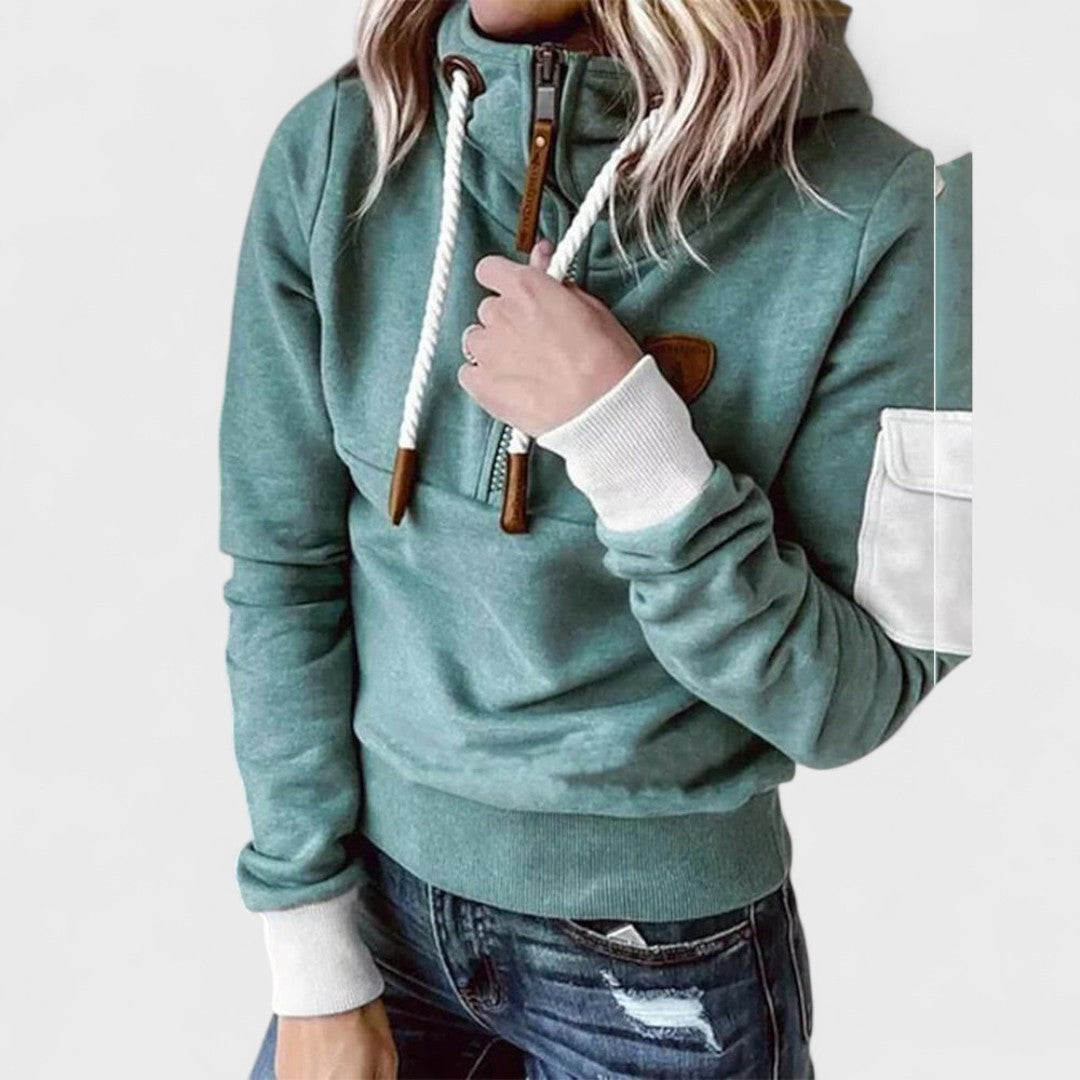 Delia - Women's Relaxed Half-Zip Sweater - photo 2