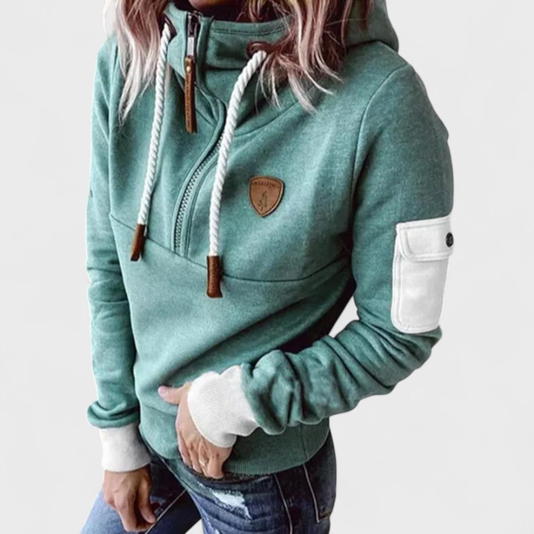 Delia - Women's Relaxed Half-Zip Sweater - photo 3