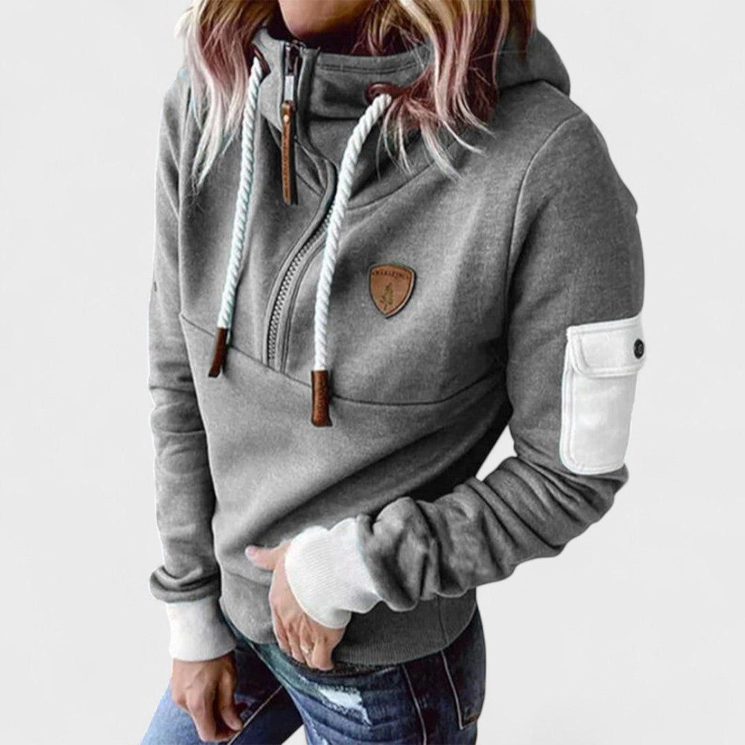 Delia - Women's Relaxed Half-Zip Sweater - photo 6