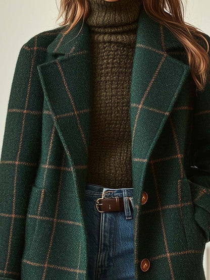 Lucienne - Women's Check Coat - photo 2