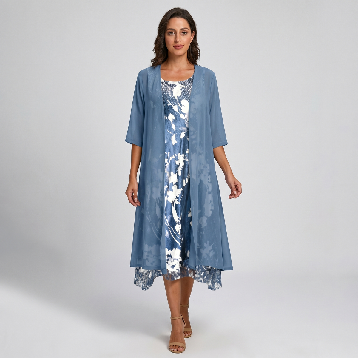 Hallie - Women's Midi Layered Dress - photo 2
