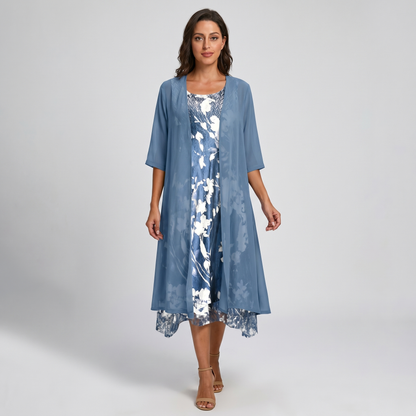 Hallie - Women's Midi Layered Dress - photo 2
