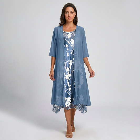 Hallie - Women's Midi Layered Dress - photo 2