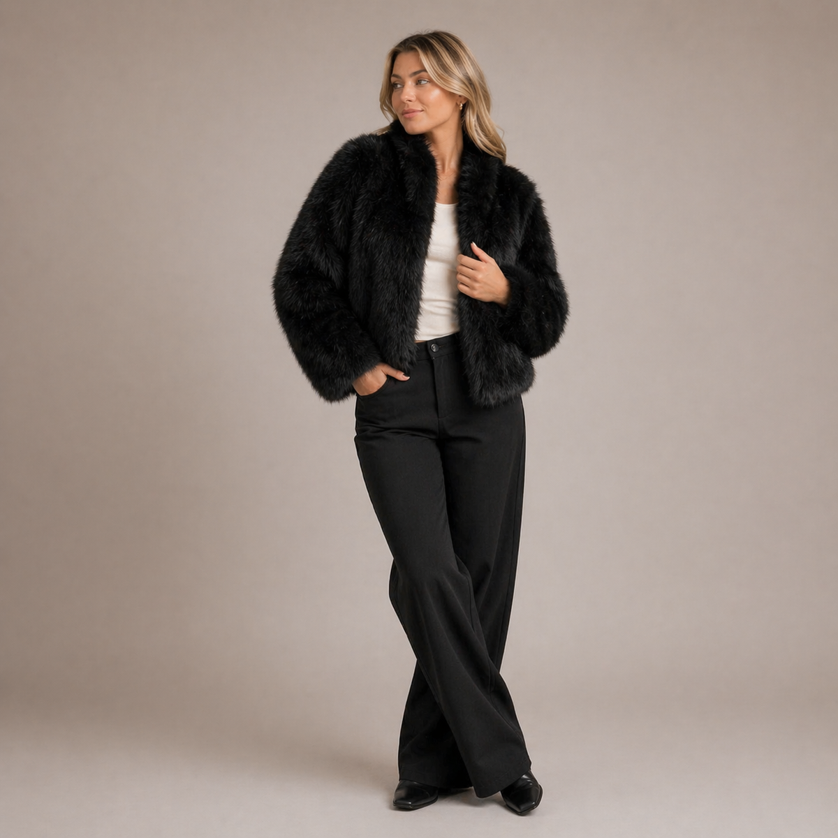 Mireille - Women's Faux Fur Jacket - photo 3