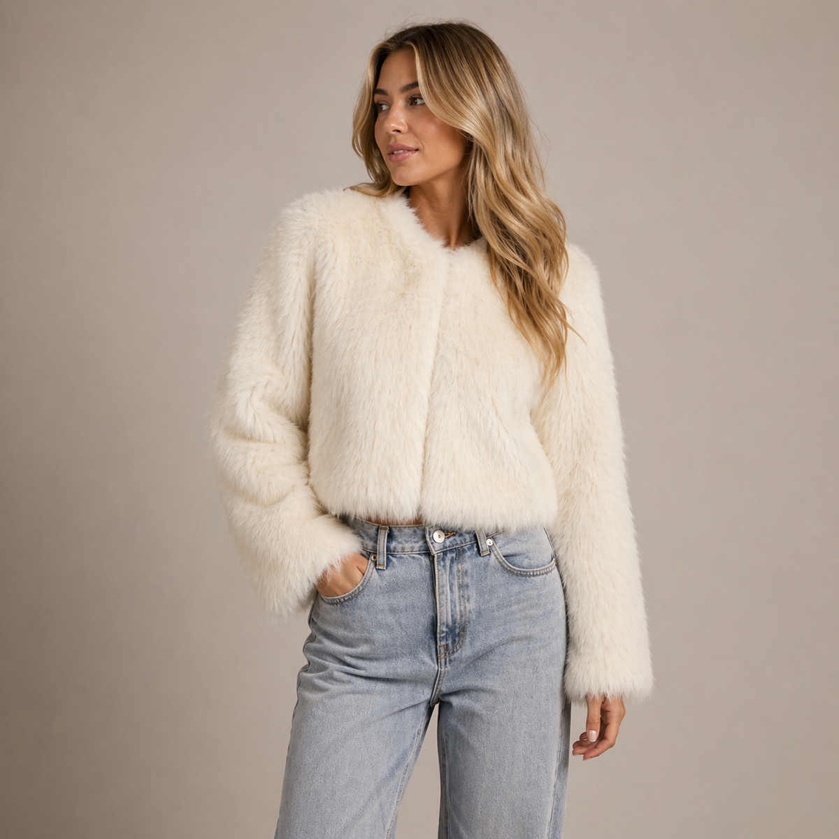 Mireille - Women's Faux Fur Jacket - photo 4